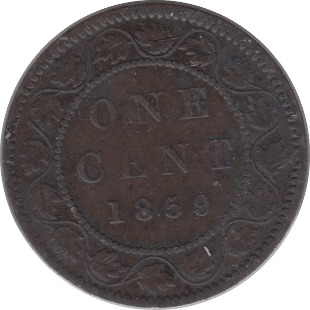 1859 ONE CENT CANADA - WORLD COINS - Cambridgeshire Coins