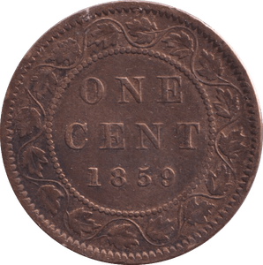 1859 ONE CENT CANADA - WORLD COINS - Cambridgeshire Coins