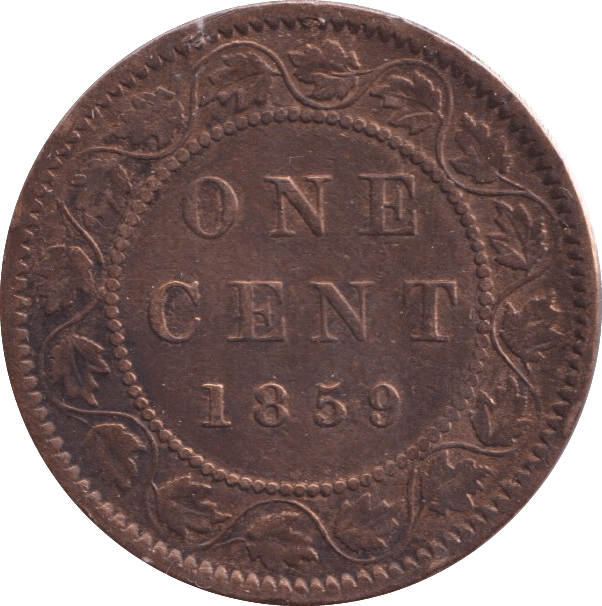 1859 ONE CENT CANADA - WORLD COINS - Cambridgeshire Coins