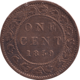 1859 ONE CENT CANADA - WORLD COINS - Cambridgeshire Coins