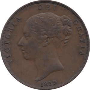 1859 PENNY ( EF ) 1 - Penny - Cambridgeshire Coins