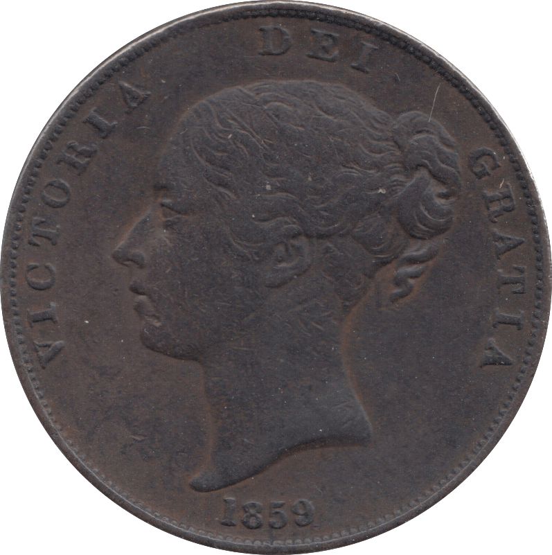 1859 PENNY ( GVF ) 1 - Penny - Cambridgeshire Coins