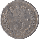 1859 SILVER THREEPENCE ( FINE ) - Threepence - Cambridgeshire Coins