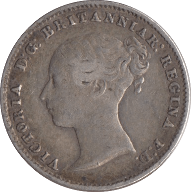 1859 SILVER THREEPENCE ( FINE ) - Threepence - Cambridgeshire Coins