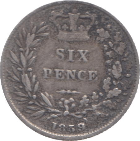 1859 SIXPENCE ( GF ) 6 - Sixpence - Cambridgeshire Coins