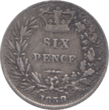 1859 SIXPENCE ( GF ) 6 - Sixpence - Cambridgeshire Coins