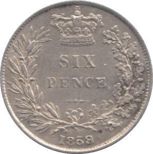 1859 SIXPENCE ( GVF ) 11 - sixpence - Cambridgeshire Coins