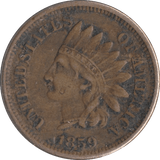 1859 USA ONE CENT - WORLD COINS - Cambridgeshire Coins