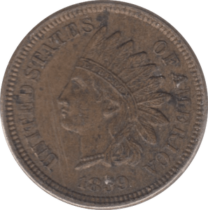 1859 USA ONE CENT - WORLD COINS - Cambridgeshire Coins