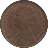 1860 FARTHING 2 ( EF ) 93 - Farthing - Cambridgeshire Coins