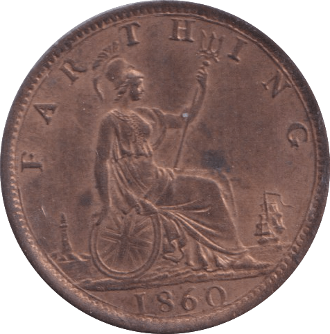 1860 FARTHING ( BU ) - Farthing - Cambridgeshire Coins