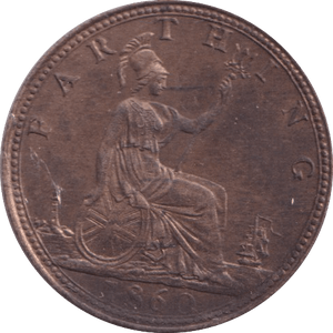 1860 FARTHING ( BU ) - Farthing - Cambridgeshire Coins