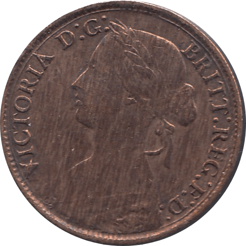 1860 FARTHING CLEANED ( VF ) - Farthing - Cambridgeshire Coins