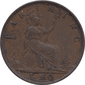 1860 FARTHING ( EF ) 1 - Farthing - Cambridgeshire Coins