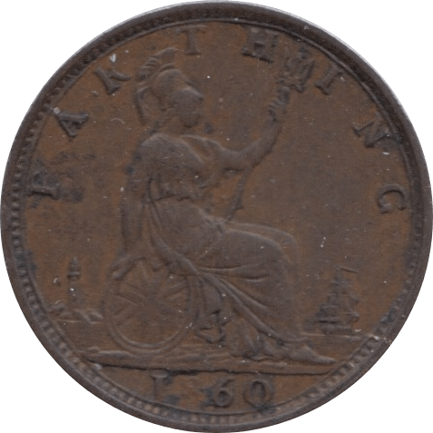 1860 FARTHING ( EF ) 1 - Farthing - Cambridgeshire Coins
