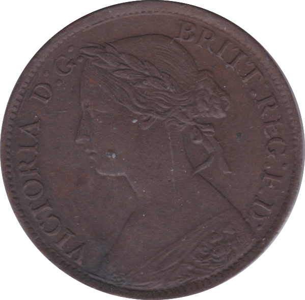 1860 FARTHING ( EF ) D - Farthing - Cambridgeshire Coins