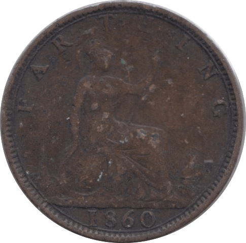 1860 FARTHING ( FINE ) - Farthing - Cambridgeshire Coins