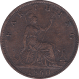 1860 FARTHING ( GVF ) - Farthing - Cambridgeshire Coins