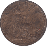 1860 FARTHING ( UNC ) - Farthing - Cambridgeshire Coins