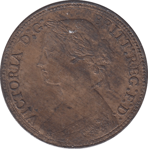 1860 FARTHING ( UNC ) - Farthing - Cambridgeshire Coins