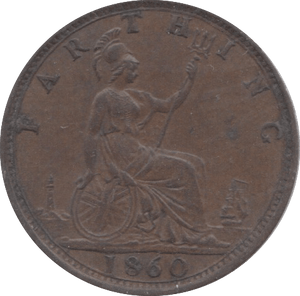 1860 FARTHING ( VF ) 18 - Farthing - Cambridgeshire Coins