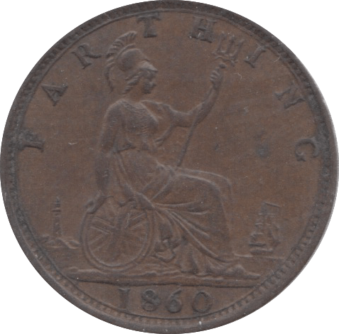 1860 FARTHING ( VF ) 18 - Farthing - Cambridgeshire Coins