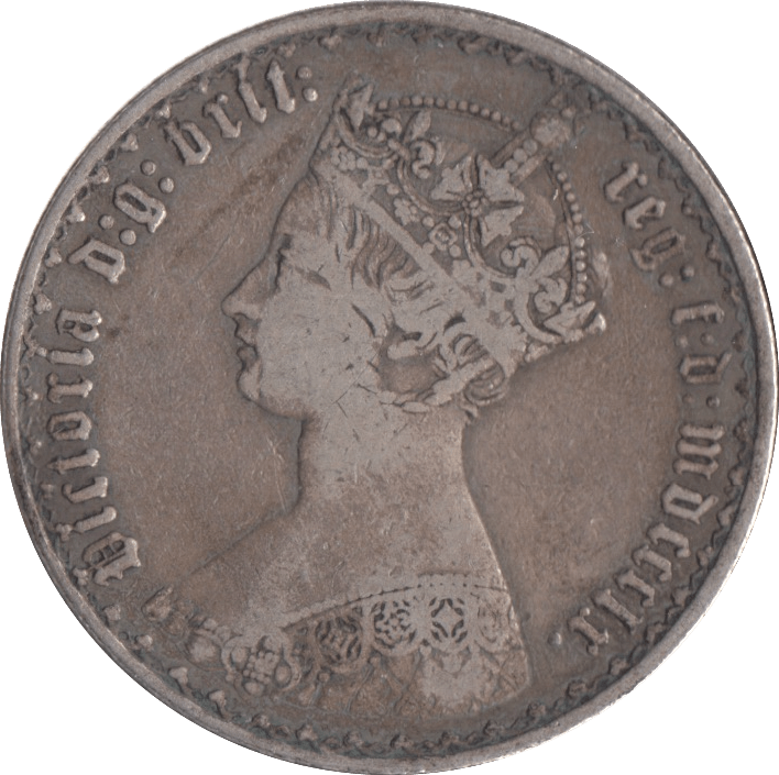 1860 FLORIN ( FINE ) - FLORIN - Cambridgeshire Coins