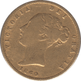 1860 GOLD HALF SOVEREIGN ( FINE ) - Half Sovereign - Cambridgeshire Coins