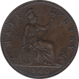 1860 HALFPENNY ( AUNC ) 5 - Halfpenny - Cambridgeshire Coins