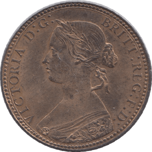 1860 HALFPENNY ( BU ) BEADED - Halfpenny - Cambridgeshire Coins