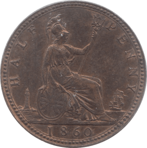1860 HALFPENNY ( EF ) 2 - Halfpenny - Cambridgeshire Coins