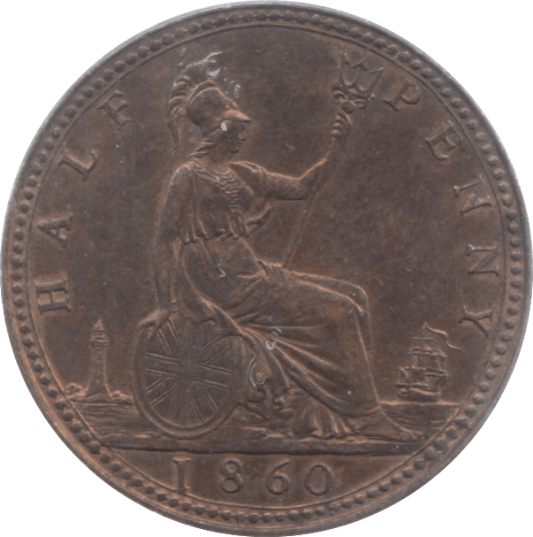1860 HALFPENNY ( EF ) 2 - Halfpenny - Cambridgeshire Coins
