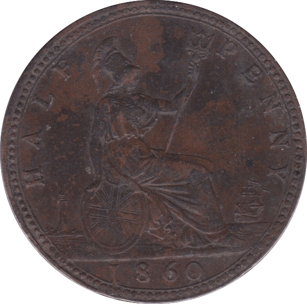 1860 HALFPENNY ( EF ) A - Halfpenny - Cambridgeshire Coins