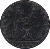 1860 HALFPENNY ( EF ) B - Halfpenny - Cambridgeshire Coins