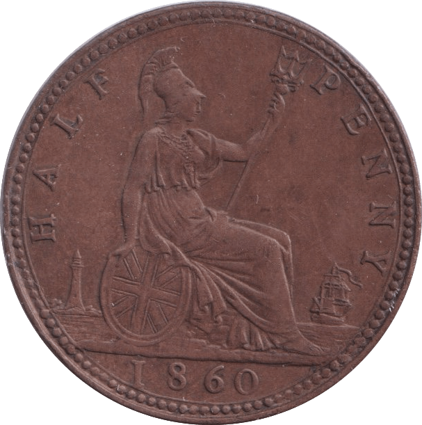 1860 HALFPENNY ( EF ) - Halfpenny - Cambridgeshire Coins