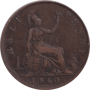 1860 HALFPENNY ( GF ) - Halfpenny - Cambridgeshire Coins