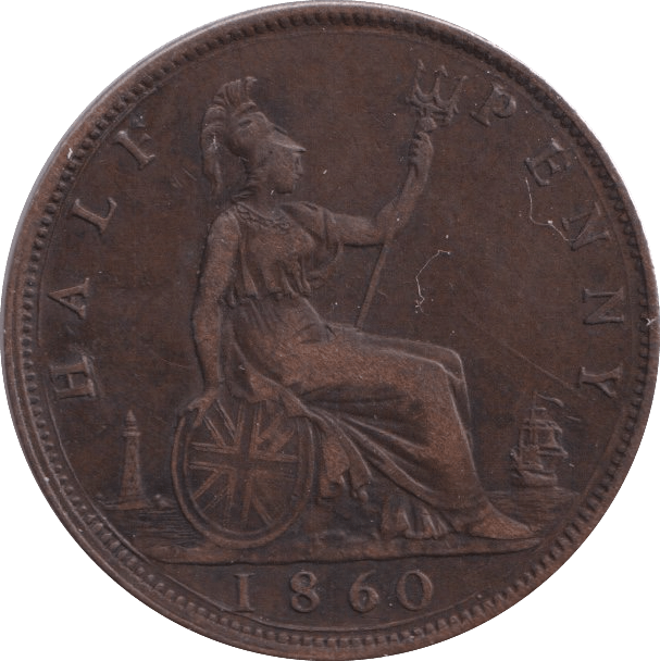 1860 HALFPENNY ( GF ) - Halfpenny - Cambridgeshire Coins