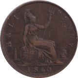 1860 HALFPENNY ( GF ) - Halfpenny - Cambridgeshire Coins