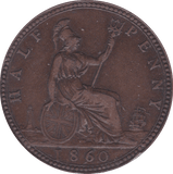 1860 HALFPENNY ( GVF ) - Halfpenny - Cambridgeshire Coins