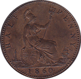 1860 HALFPENNY ( UNC ) - Halfpenny - Cambridgeshire Coins