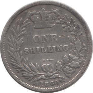 1860 ONE SHILLING ( NF ) 2 - Shilling - Cambridgeshire Coins