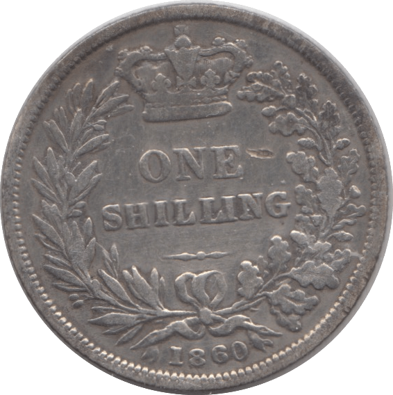 1860 ONE SHILLING ( NF ) 2 - Shilling - Cambridgeshire Coins