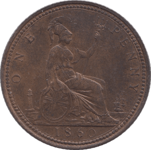 1860 PENNY ( AUNC ) - Penny - Cambridgeshire Coins
