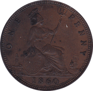 1860 PENNY ( EF ) - Penny - Cambridgeshire Coins