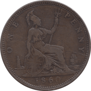 1860 PENNY ( FINE ) TOOTHED - Penny - Cambridgeshire Coins