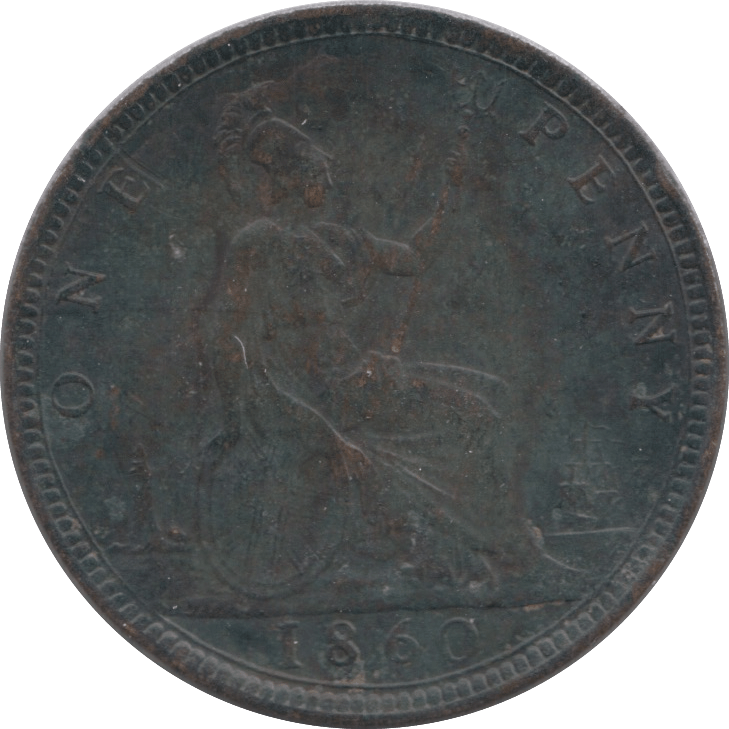 1860 PENNY ( VF ) - Penny - Cambridgeshire Coins