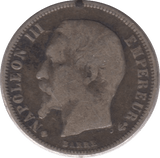1860 SILVER 50 CENTS FRANCE - SILVER WORLD COINS - Cambridgeshire Coins