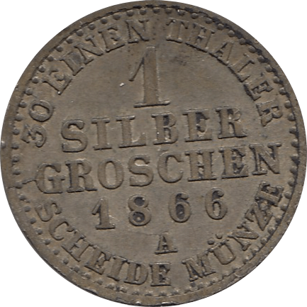 1860 SILVER GROSCHEN PRUSSIA REF H85 - SILVER WORLD COINS - Cambridgeshire Coins