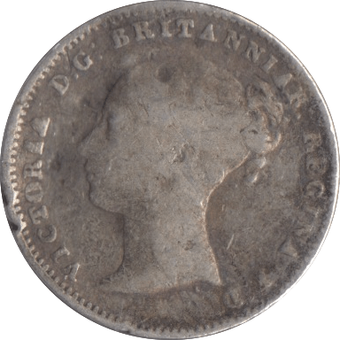 1860 SILVER THREEPENCE ( FAIR ) - Threepence - Cambridgeshire Coins