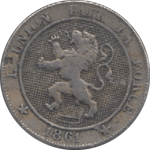 1861 BELGIUM 5 CENTIMES - WORLD COINS - Cambridgeshire Coins